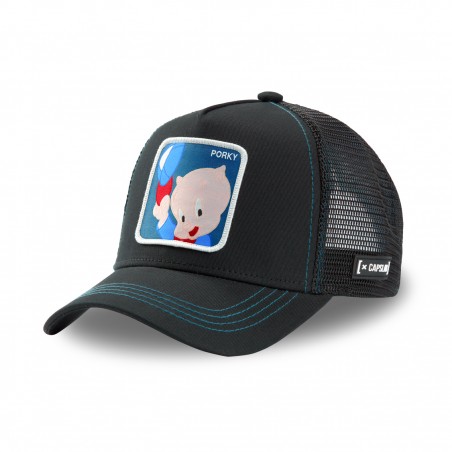 Casquette Capslab Looney Tunes Porky Pig Noir