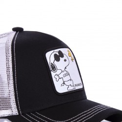 Casquette Capslab Peanuts Noir zoom sur le patch