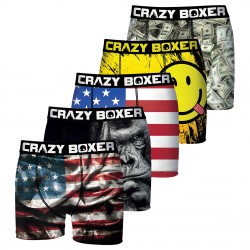 Lot de 5 boxers CRAZY BOXER