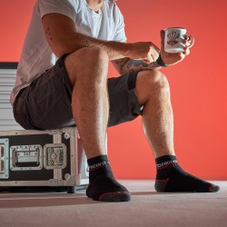 Lot de 3 Paires de Chaussettes Quarter de travail homme Red