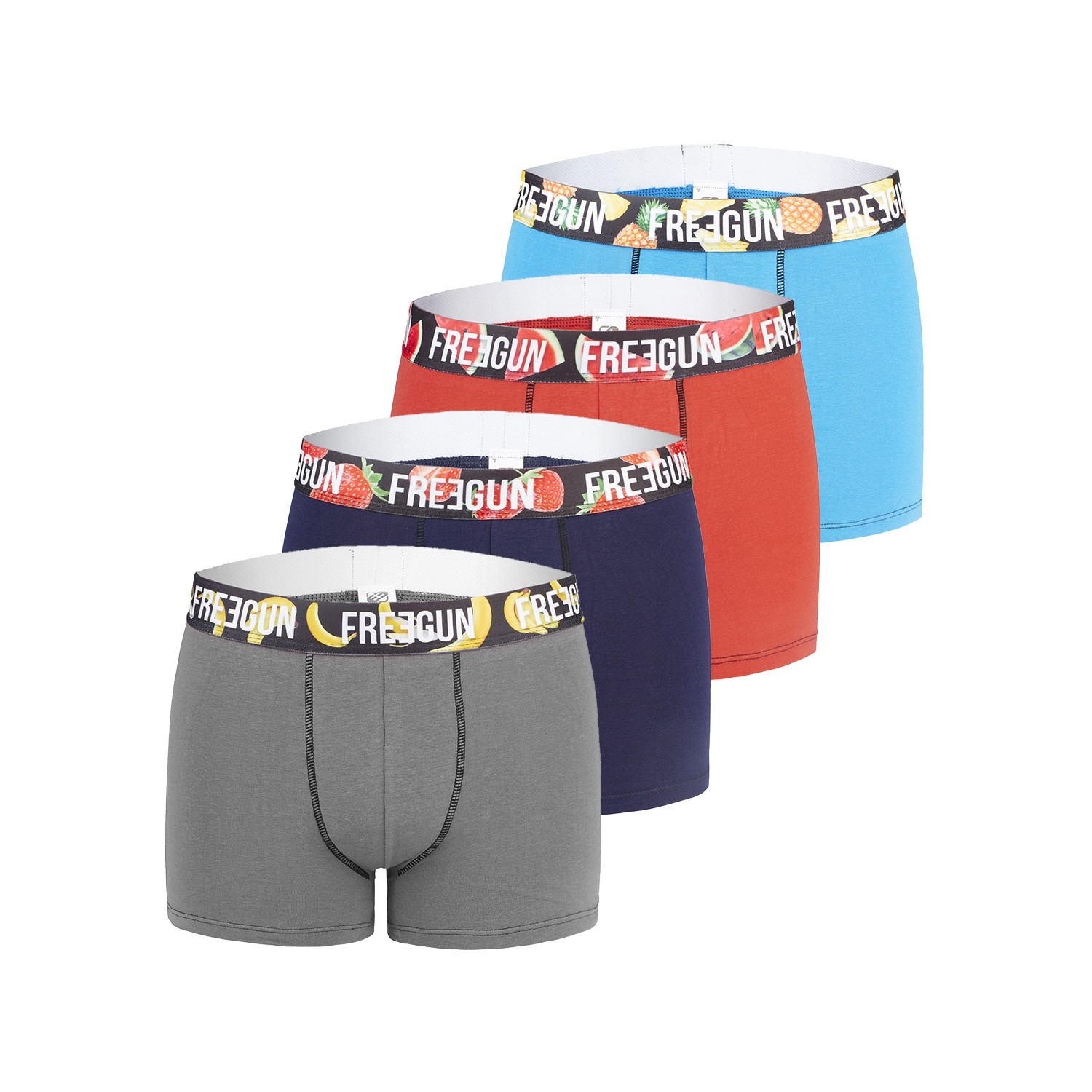 Lot de 4 boxers homme Coton Bio Multicolore