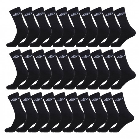 Lot de 30 Paires de Chaussettes Tennis homme Noir