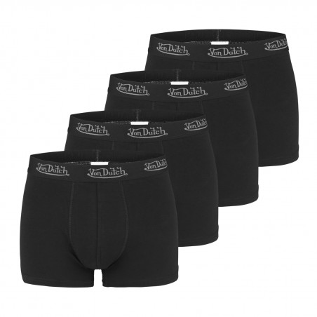 Lot de 4 Boxers Noirs Homme en Coton