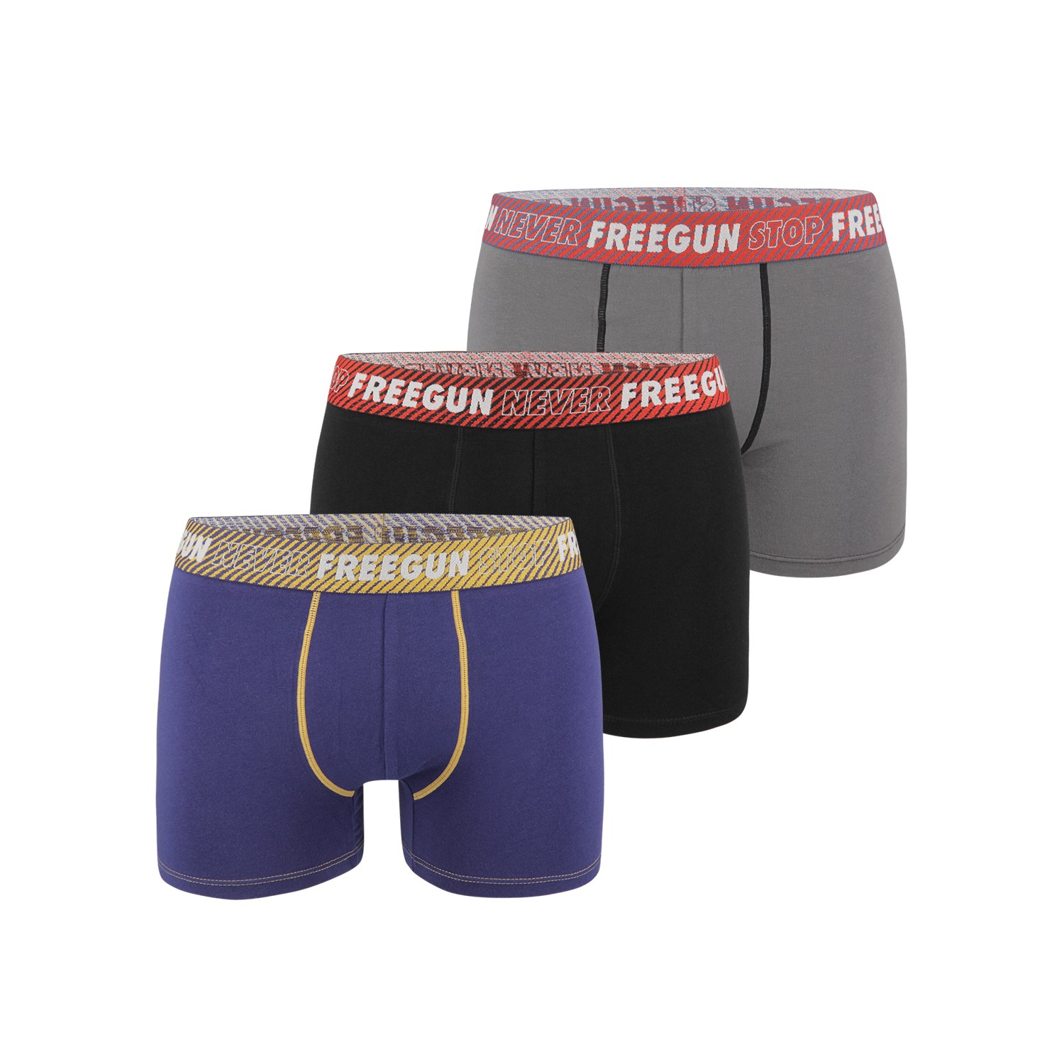 Lot de 3 Boxers coton garçon Never Stop