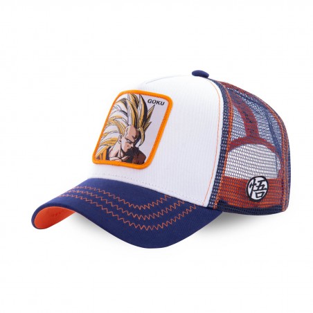 Casquette Capslab trucker Dragon Ball Z Sangoku Super Saiyan Blanc