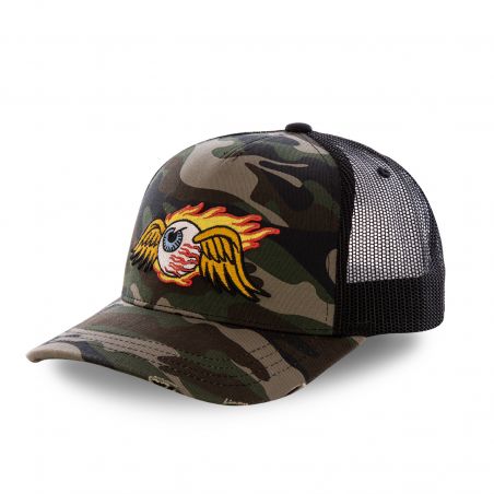 Casquette baseball filet Von Dutch Fire Camouflage