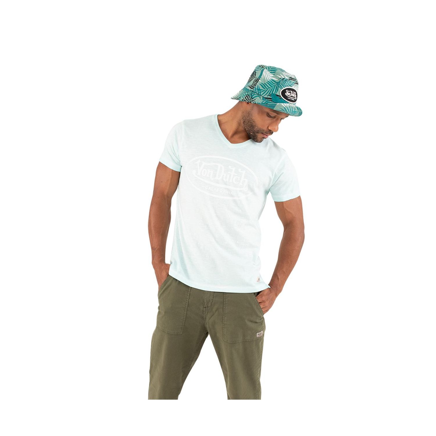 T-shirt col V homme en coton Tyron