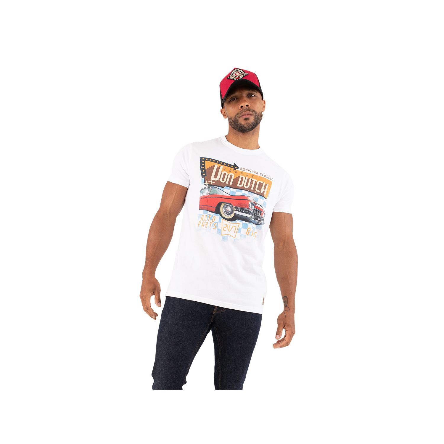 T-shirt col rond regular fit homme en coton Dinn