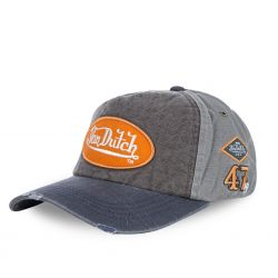 Casquette Baseball Homme Jack Gris Logo Orange