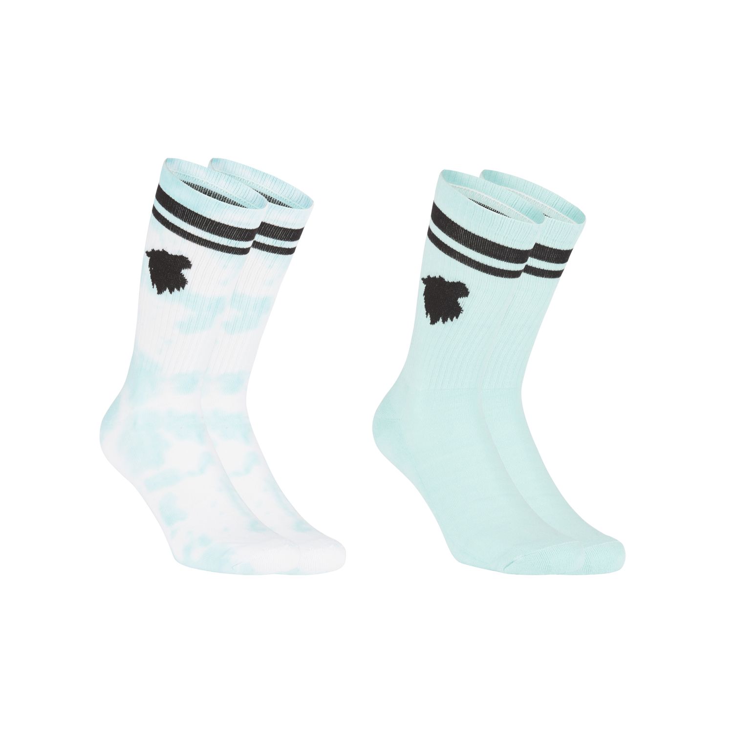 Lot de 2 paires de tennis uni et Tie and Dye