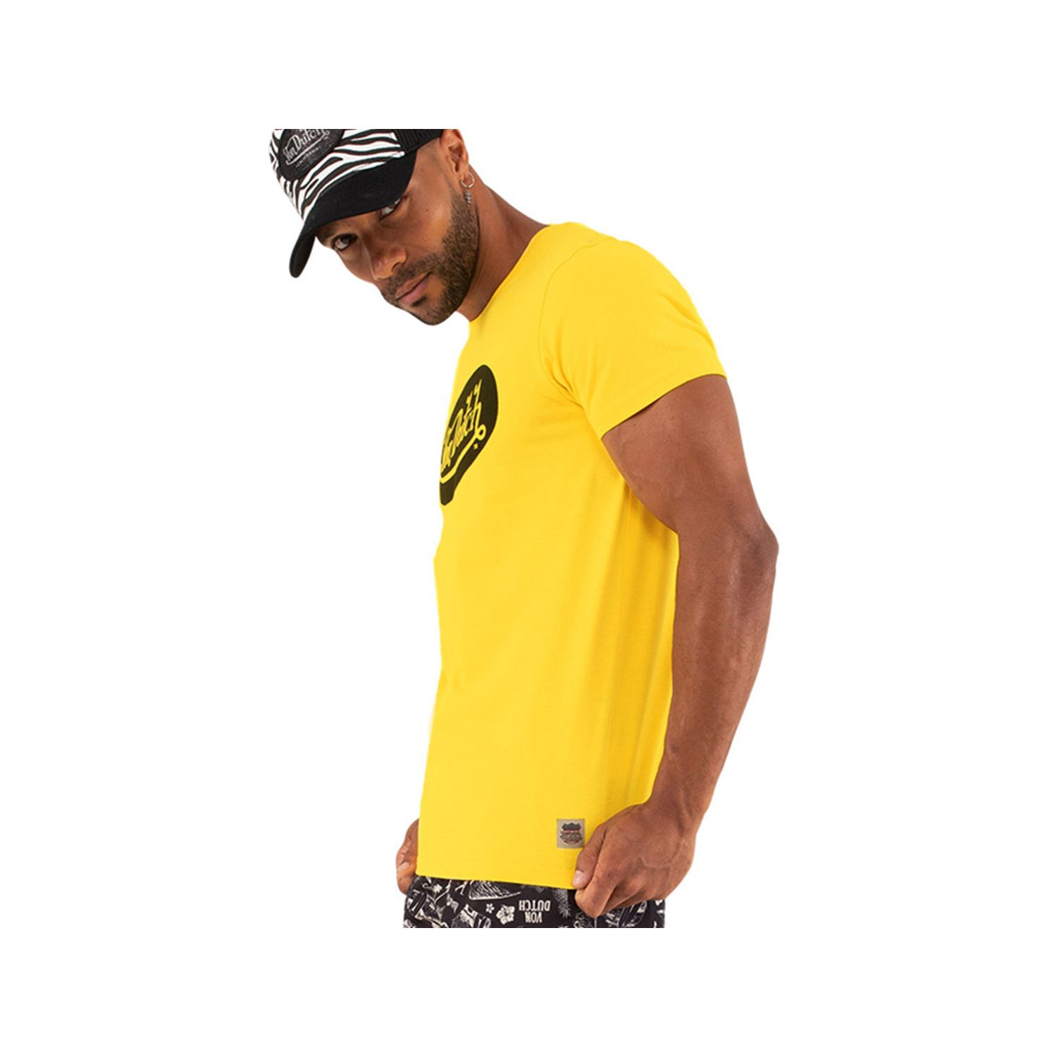 T-shirt col rond homme en coton Front