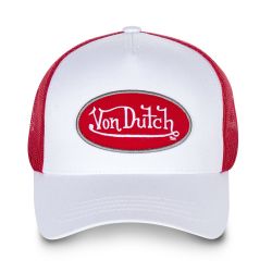 Casquette baseball homme Von Dutch BM Blanc filet rouge