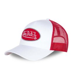 Casquette baseball homme Von Dutch BM Blanc filet rouge