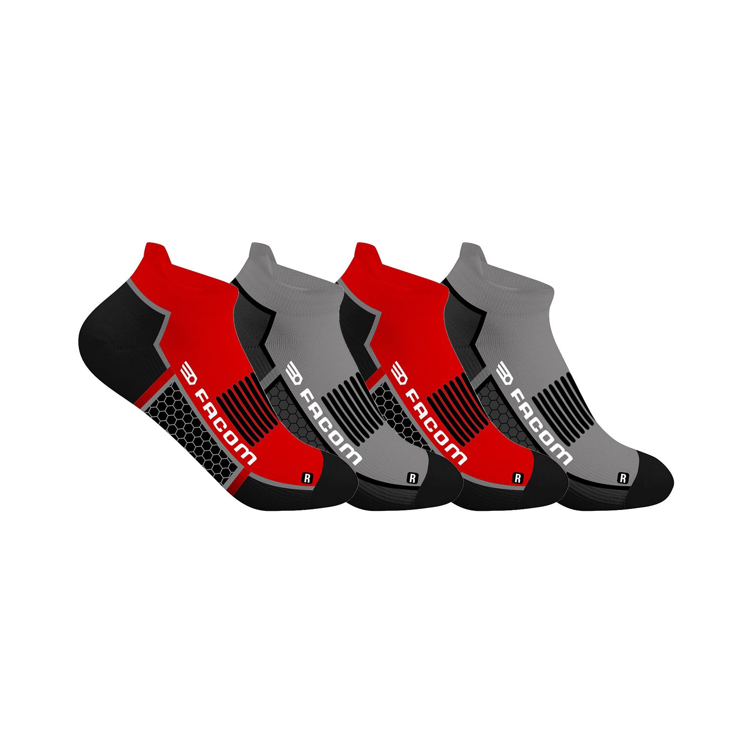 Lot de 4 paires de Chaussettes de travail courtes Hexa