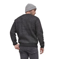 Pull effet denim en côte anglaise avec écusson sur la manche Matt