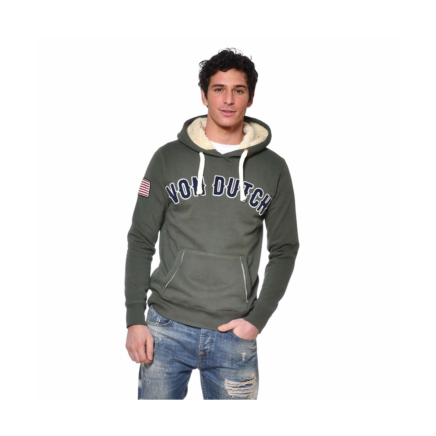 Sweat à capuche doublure sherpa homme Must