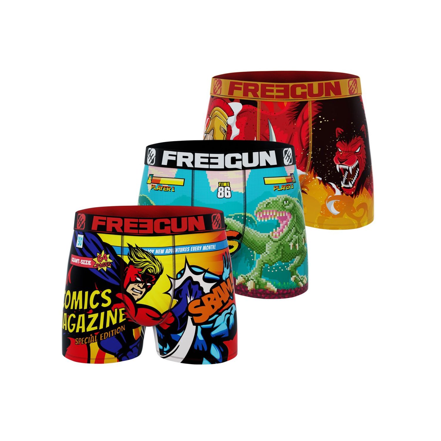 Lot de 3 boxers homme Geek Comics