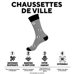 Lot de 3 Paires de chaussettes de ville unies modèle PC 00399