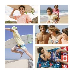 Boardshort court enfant ceinture tout-élastiquée