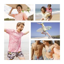 Boardshort court enfant ceinture tout-élastiquée