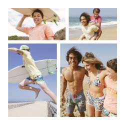 Boardshort court enfant ceinture tout-élastiquée