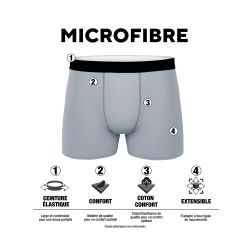 Lot de 4 boxers homme Uni