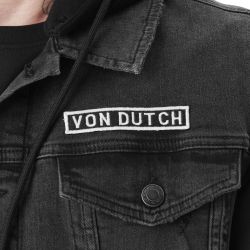 Veste Jeans Bi-matière Homme Dutch Used Noir