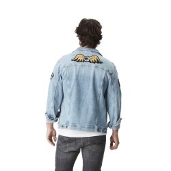 Veste Jeans homme Max Used Bleu