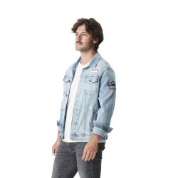 Veste Jeans homme Max Used Bleu