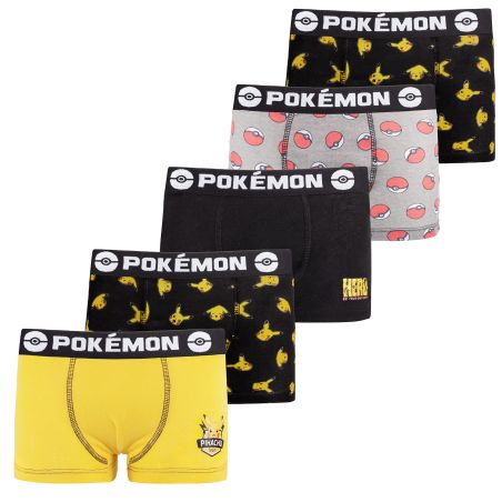 Lot de 5 Boxers coton garçon Pokemon