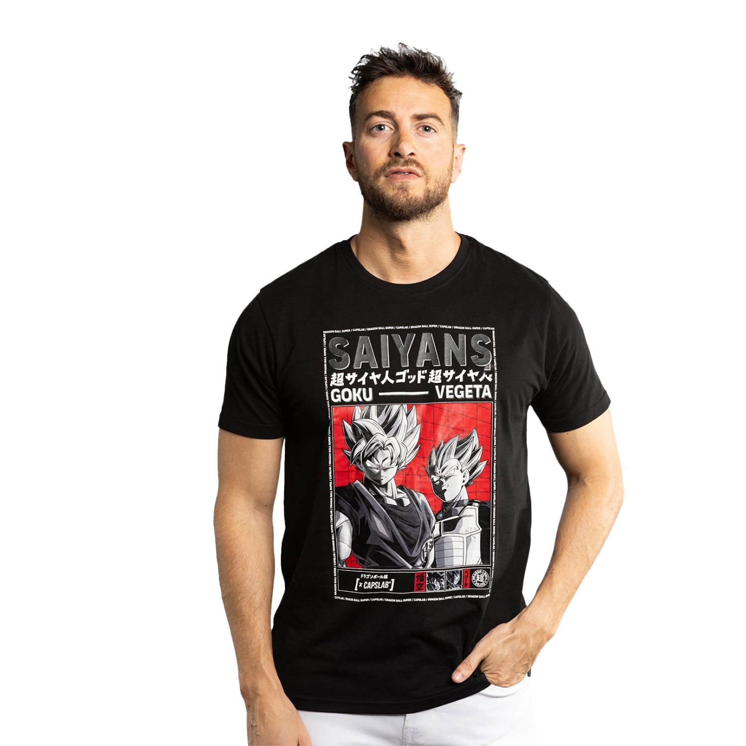 T-shirt homme regular fit avec print Dragon Ball Super Saiyans