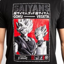 T-shirt homme regular fit avec print Dragon Ball Super Saiyans