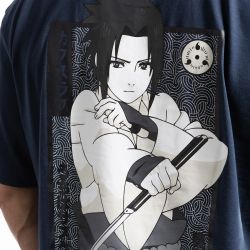 T-shirt homme relax fit avec print Naruto Shippuden Sasuke